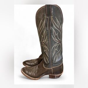 Vintage Olsen Stelzer Traditional Cowboy Calfskin Riding Boots